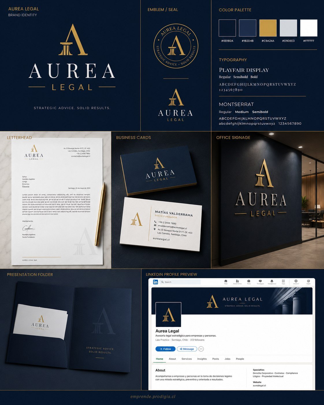 Identidad visual para Aurea Legal