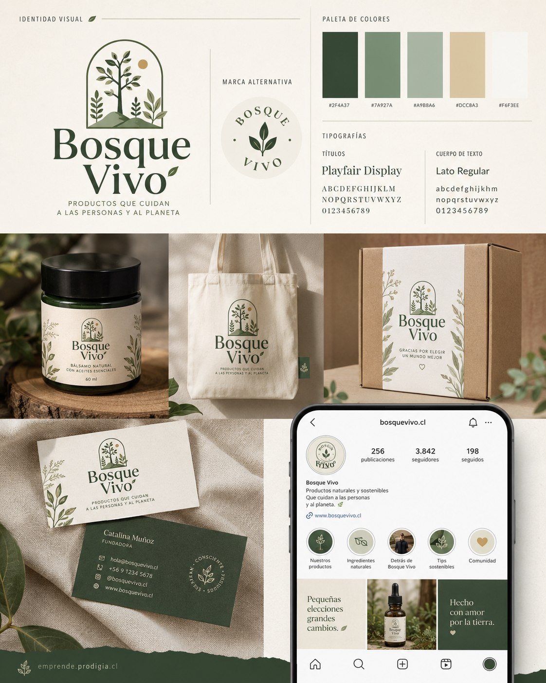 Identidad visual para Bosque Vivo