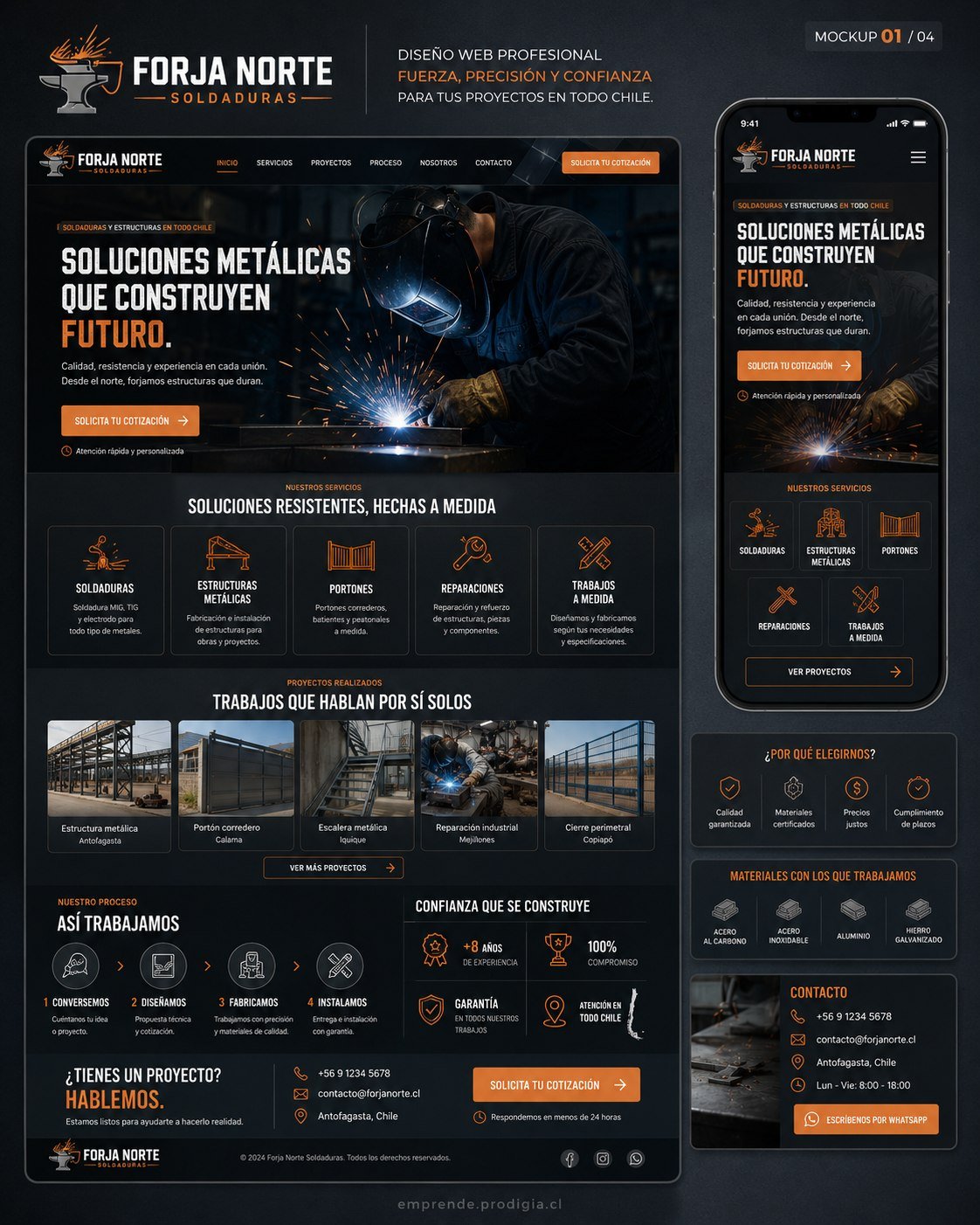 Diseño web para Forja Norte Soldaduras
