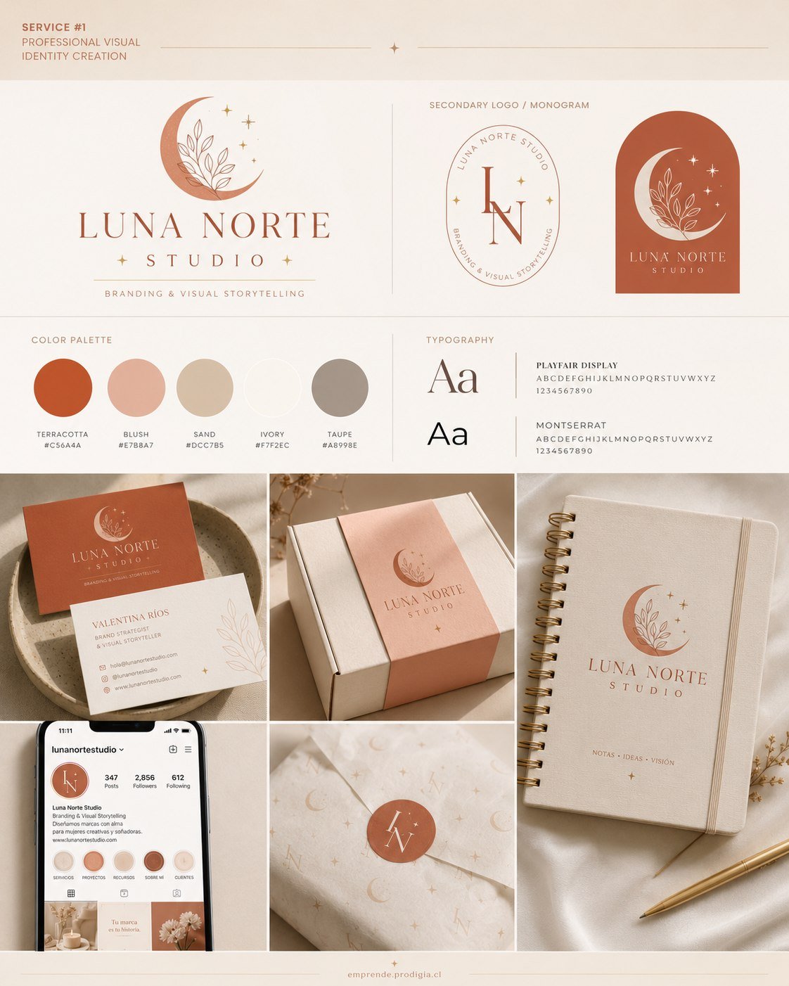 Identidad visual para Luna Norte Studio