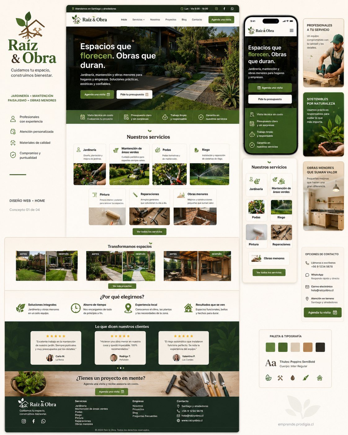 Diseño web para Raíz y Obra